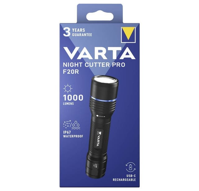 Varta Taschenlampe VARTA Night Cutter Pro F20R Rech. Box 1000 lm 18920101111