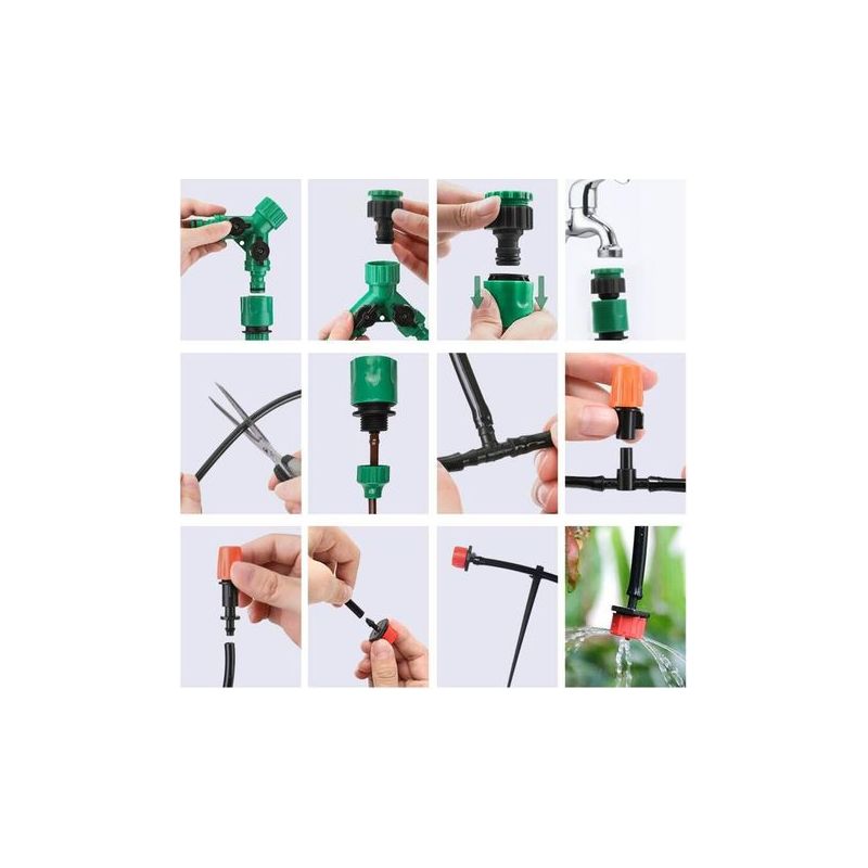 Gartenbewässerungssystem, 149-teiliges Mikro-tropfbewässerungsset, Automatisches Bewässerungsset, Automatisches Tropfbewässerungsset, Garten Für Pflanzen, 30 M 4/7 Tropfschlauch