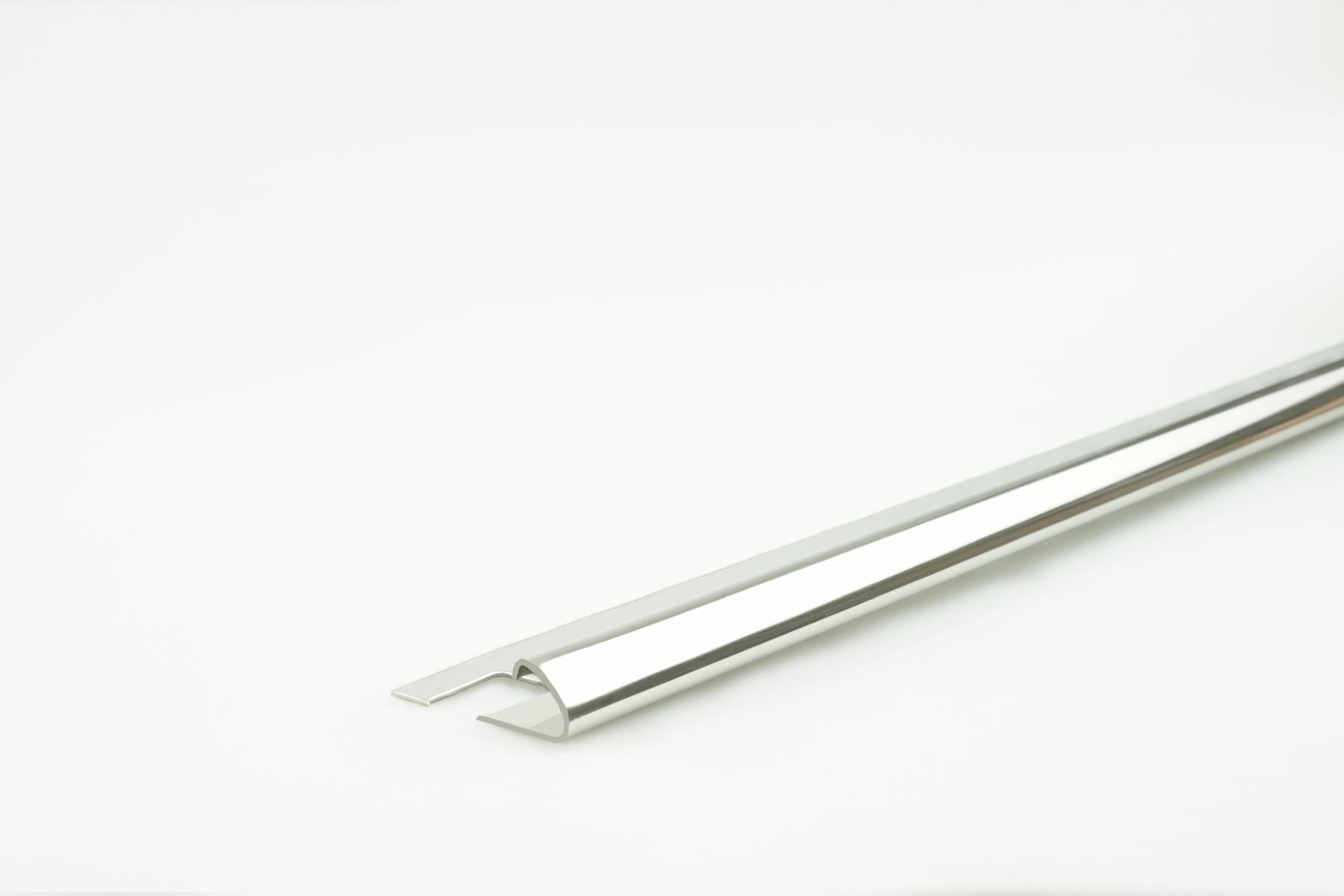 Viertelkreis Edelstahl V2a 1.4301 Pol. 12,5mmx 250cm
