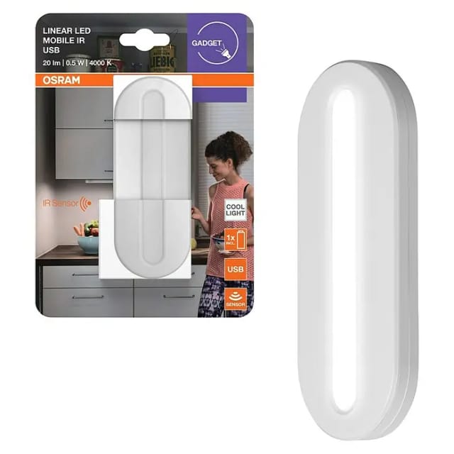 Osram LED Schrankleuchte Linear Mobile Bewegungsmelder USB weiß Schrankleuchte
