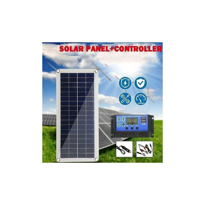Flexibles Solarpanel – 300 W – 12 V – Mit 10-a- Bis 60-a-laderegler – Für Auto, Boot, Wohnmobil – Komplettset