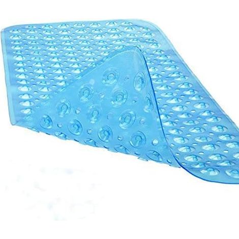 Tapis De Douche 88 X 40 Cm, Tapis De Baignoire Antidérapant Avec Ventouse Et Trou D'Évacuation, Lavable En Machine, Sans Odeur Chimique, Gris.
