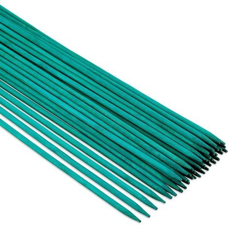 50 Tuteurs Pour Plantes De 45 Cm, Bâtonnets Verts, Tuteurs En Bambou Pour Fleurs, Tuteurs Pour Plantes Grimpantes, Environ 5 Mm De Diamètre