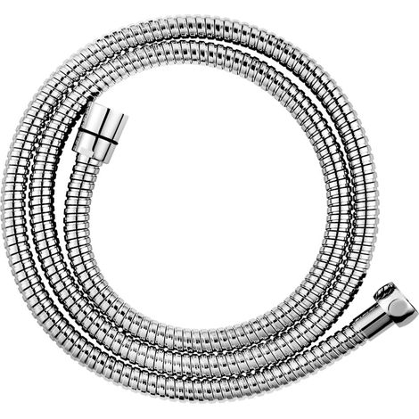 Flexible De Douche De Haute Qualité, 1,5 Mètre De Long, En Acier Inoxydable, Metaflex Double-lock 1/2, Chromé.