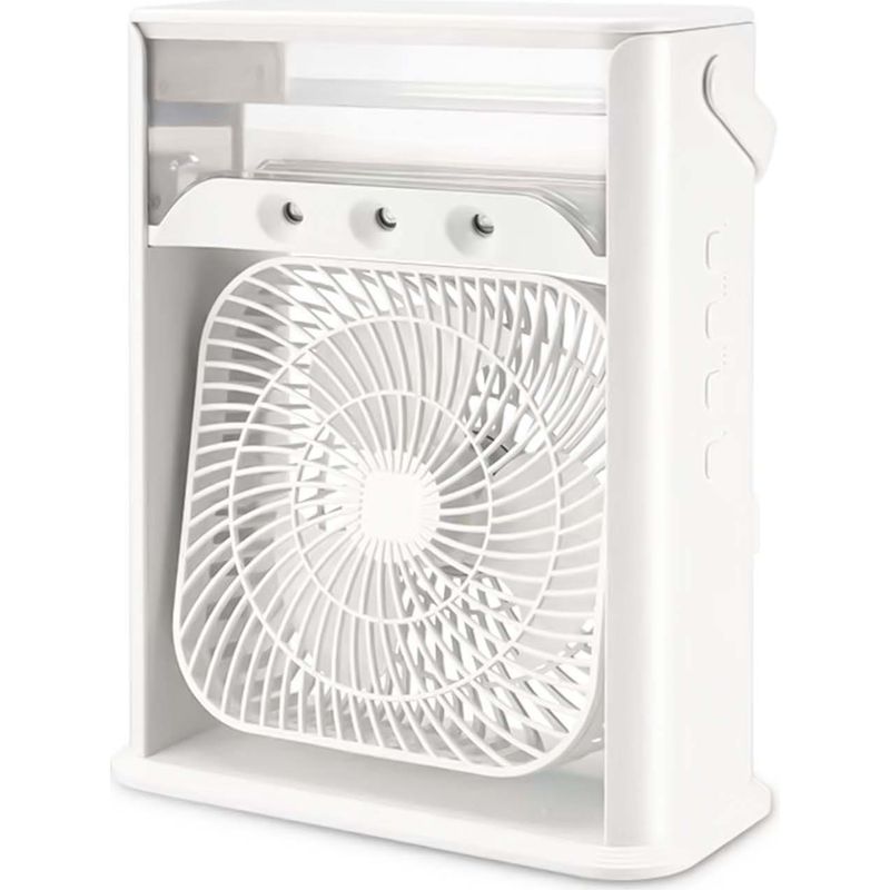 Multifunktionaler 3-in-1-tischventilator: Klimaanlage, Wasserkühler, Luftbefeuchter, 7-farbiges Nachtlicht, Usb-anschluss, 3 Einstellbare Lüftergeschwindigkeiten, Ideal Für Zuhause, Büro Und Mehr.