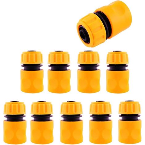 Lot De 10 Raccords Rapides De Tuyau De 1/2 Pouce Pour Connecter Les Tuyaux Et Les Tuyaux D'Outils De Jardin (10 Raccords De Tuyau)