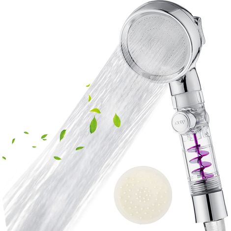 Pommeau De Douche À Trois Buses, Pommeau De Douche Économe En Eau, Filtre Efficacement Les Impuretés, Turbocompressé.