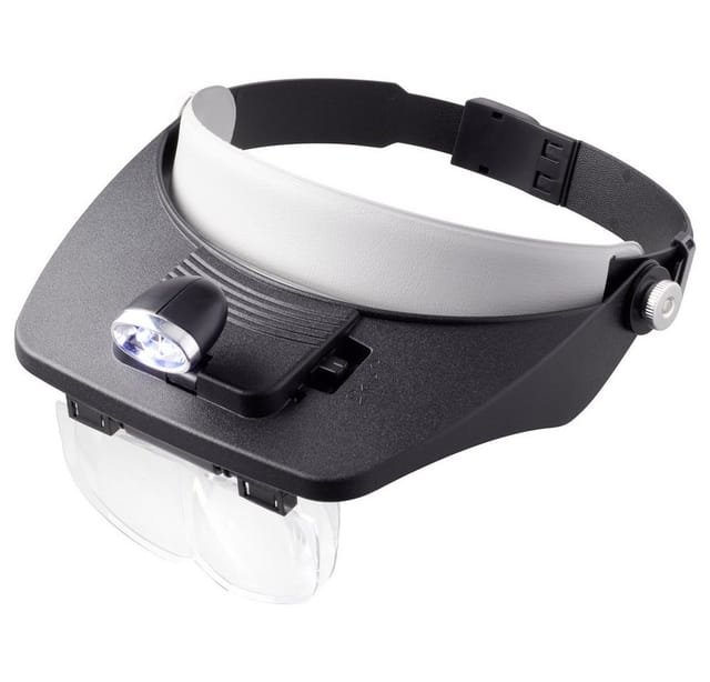 TOOLCRAFT TO-5137803 Kopflupe mit LED-Beleuchtung Vergrößerungsfaktor: 1.2 x, 1.8 x, 2.5 x, 3.5 x L