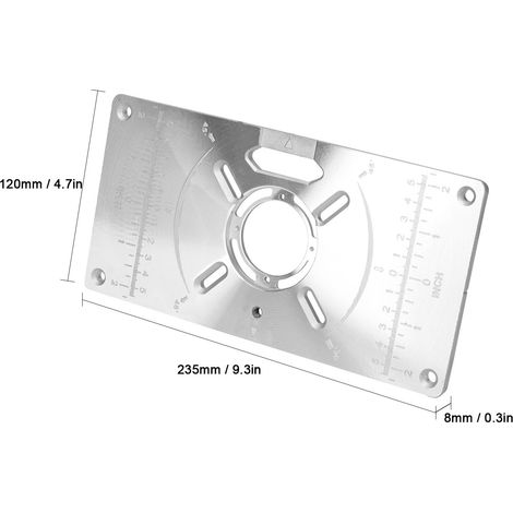 Einlegeplatte Aus Aluminium Für Frästische – Mit 4 Reduzierringen