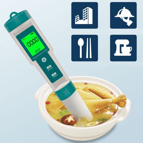 7-in-1 Multifunktionales Digitales Wasserqualitätsmessgerät, Hochpräziser Tragbarer Teststift, Messgerät Für Ph/tds/ec/salzgehalt/orp/sg/temperatur.