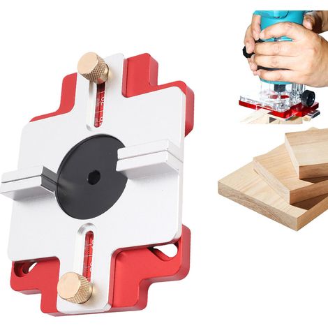 Fräsnut-positionierer, 2-in-1, Aus Dicker Aluminiumlegierung, Mit Skala Für Die Holzbearbeitung, Ideal Für Diy-möbelprojekte.