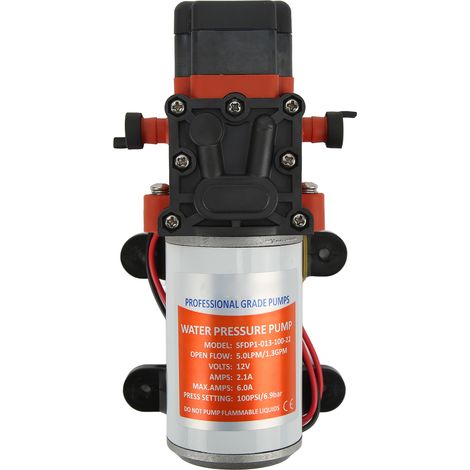 1,3 Gpm 100 Psi Membranpumpe, Intermittierender Betrieb, Branchenübliches Montagemuster, 2 Kammern