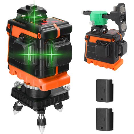 Mini-grünlaser-wasserwaage Mit 12 Linien – Selbstnivellierend 3°, Kompakt, Usb-aufladbar