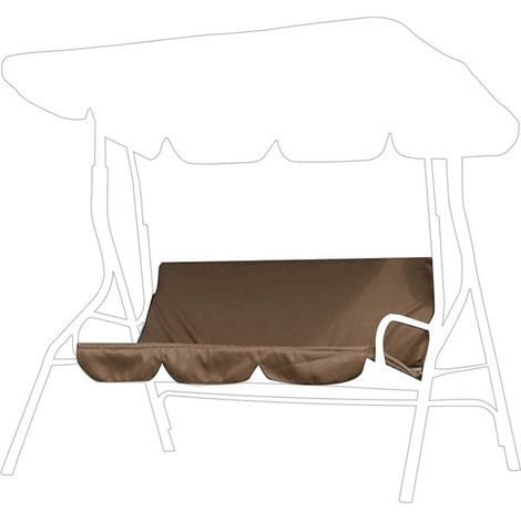 3-sitzer-schaukelüberzug – Wasserdichtes Material – Maße 150 X 150 X 10 Cm – Braun