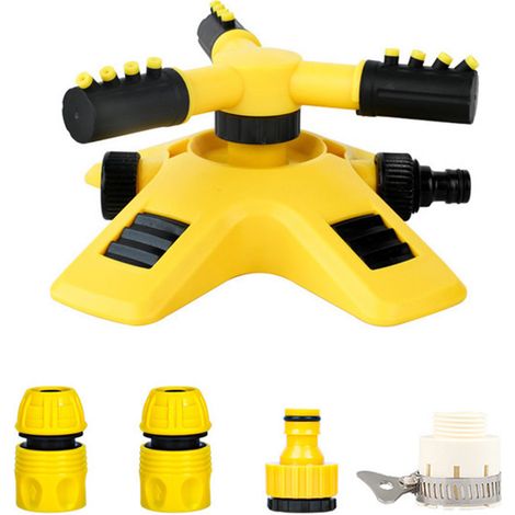 Automatischer 360°-drehregner – 3 Stifte – Bewässerungsgerät – Adapter
