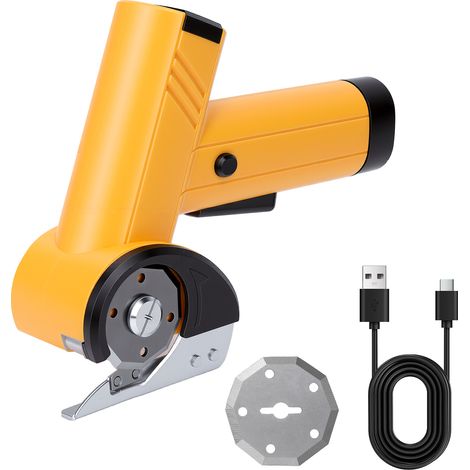 4,2-v-universal-elektro-rollschneider Mit Klingen, Kabellos, Für Heimwerkerarbeiten/papier/karton/leder/teppich/topfpflanzen/kunststoff/pvc