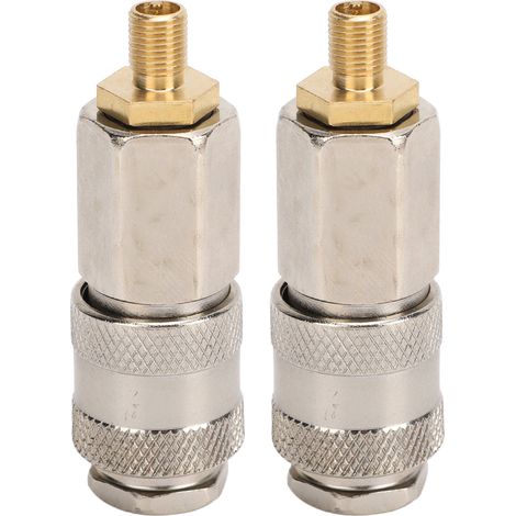 Tragbare Luftkompressoradapter, Robustes Stahl-außengewinde Auf Amerikanisches Ventil, 3-in-1 Schnellkupplung Für Reifenfüller, 2er-pack.