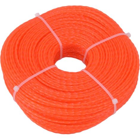 Orangefarbene 2,4-mm-nylon-trimmerschnur – 120 M – Kompatibel Mit Rasenmähern Von Husqvarna, Ryobi Und Stihl