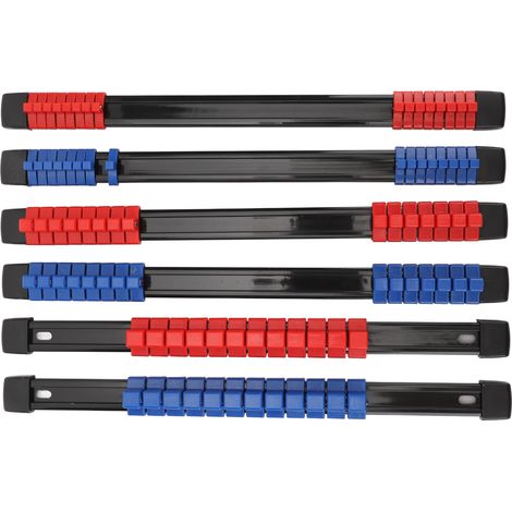 Steckschlüssel-organizer-steckschlüssel, 6-teilig, 1/4 Zoll, 3/8 Zoll, 1/2 Zoll, Sae- Und Metrische Schiene Für Flache Steckschlüssel.