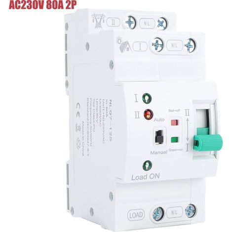 Automatischer 80-a-din-schienen-umschalter Mit Dualer Stromversorgung, Ac230v-wahlschalter (2p)