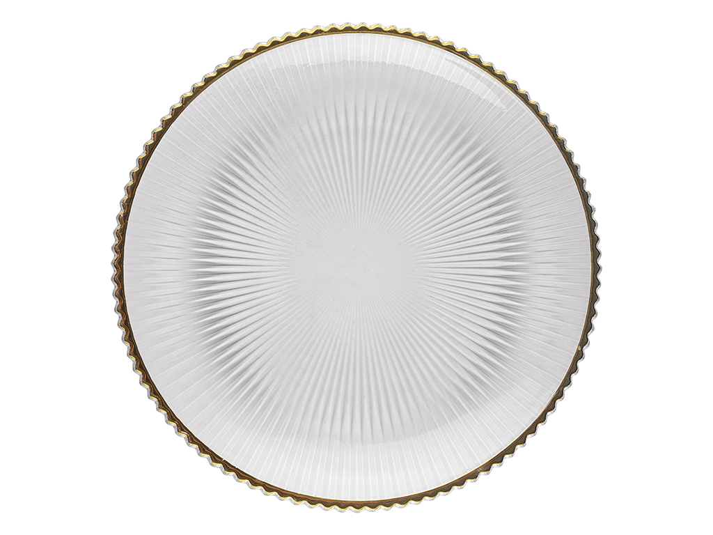 Rimini-glasteller Mit Goldrand, 25 Cm