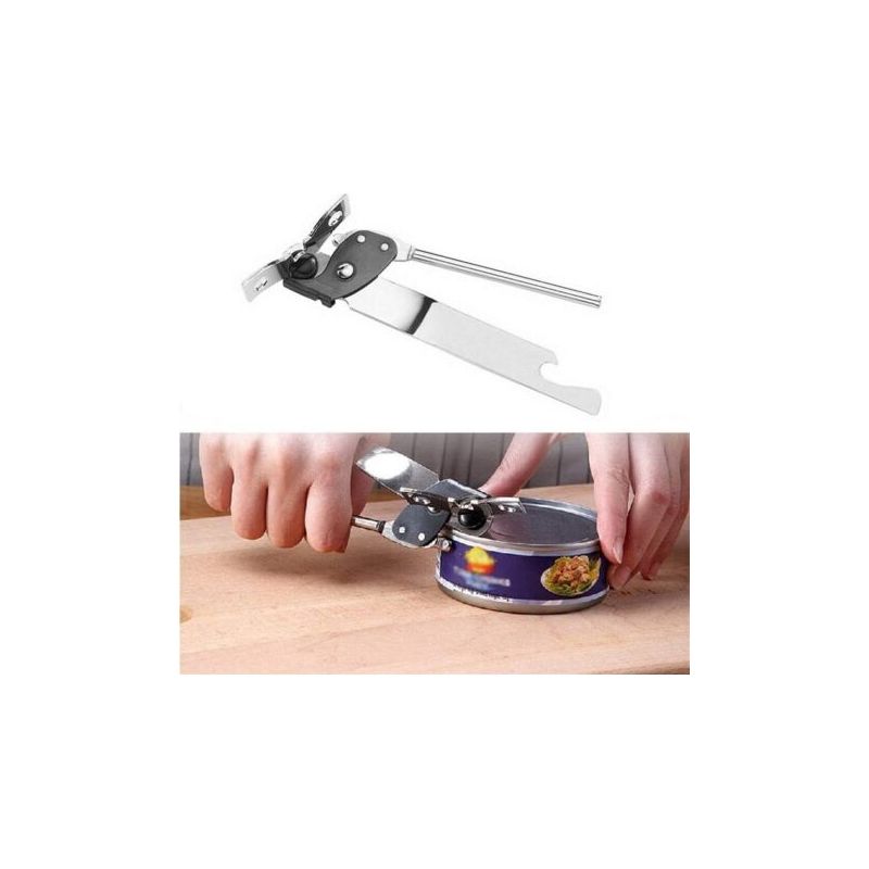 Für Den Langzeitgebrauch Geeignet. 1 Stück Manueller Dosenöffner Mit Seitenschnitt, Professionell, Ergonomisch, Aus Edelstahl (farbe: Silber) - Sunny
