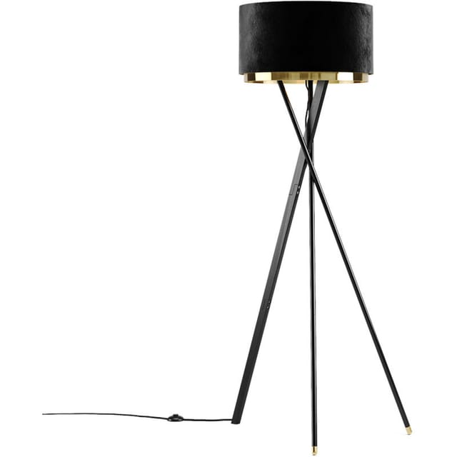 Stehlampe Goldamo, Schwarz, Vicco