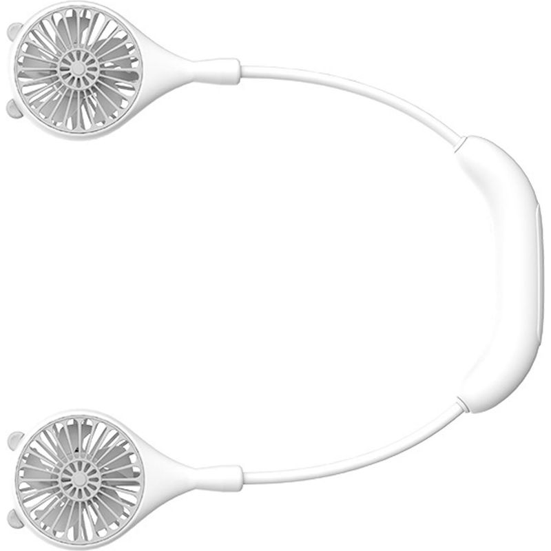 Wiederaufladbarer Nackenventilator Über Usb, Niedlich, Tragbar, Einziehbar, Universell Verstellbar, Ideal Für Sportliche Aktivitäten Und Reisen Im Freien (weiß).