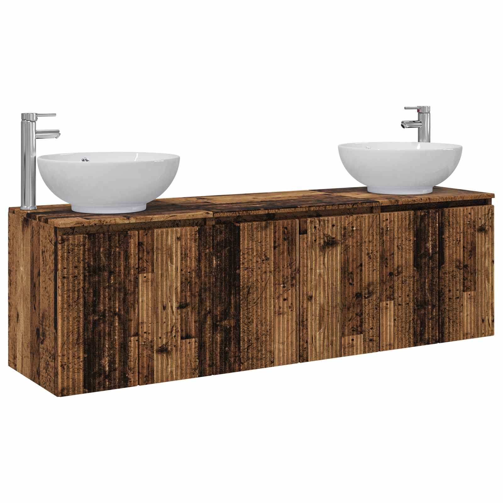Badezimmerschrank-set 3 Stk. Altholz 161,5 X 44,5 X 80 Cm Vidaxl