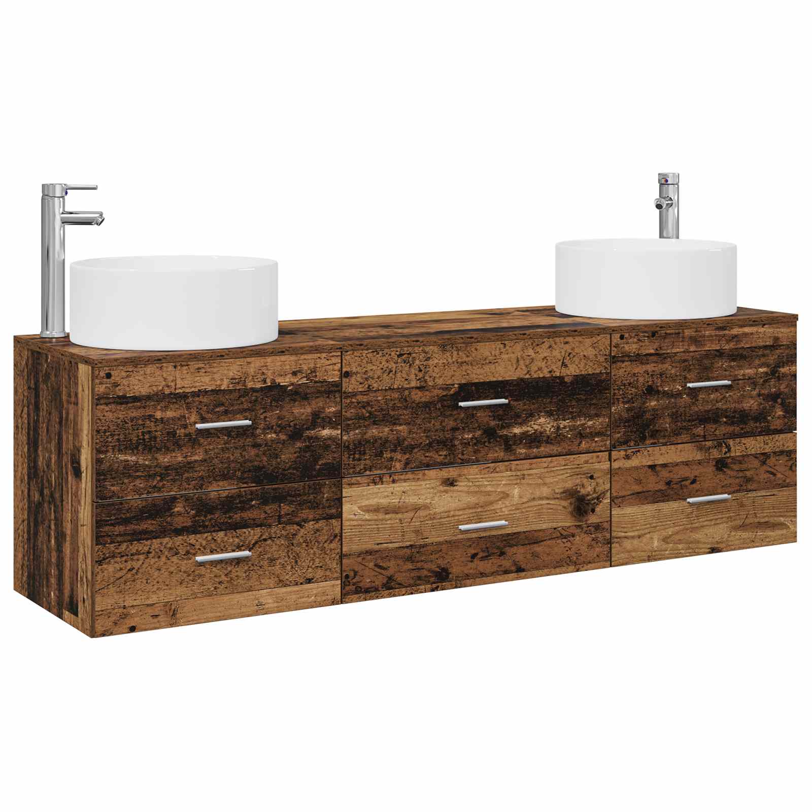 Badezimmermöbel-set 3 Stk. Altholz 161,5 X 44,5 X 80 Cm Vidaxl