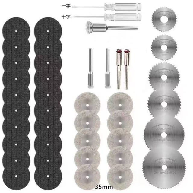 43 Mini-lames Diamantées Pour Scie Circulaire Dremel, Disques De Coupe Pour Résine Hss, Pour Couper Le Bois, Le Métal, Le Plastique Et La Pierre.
