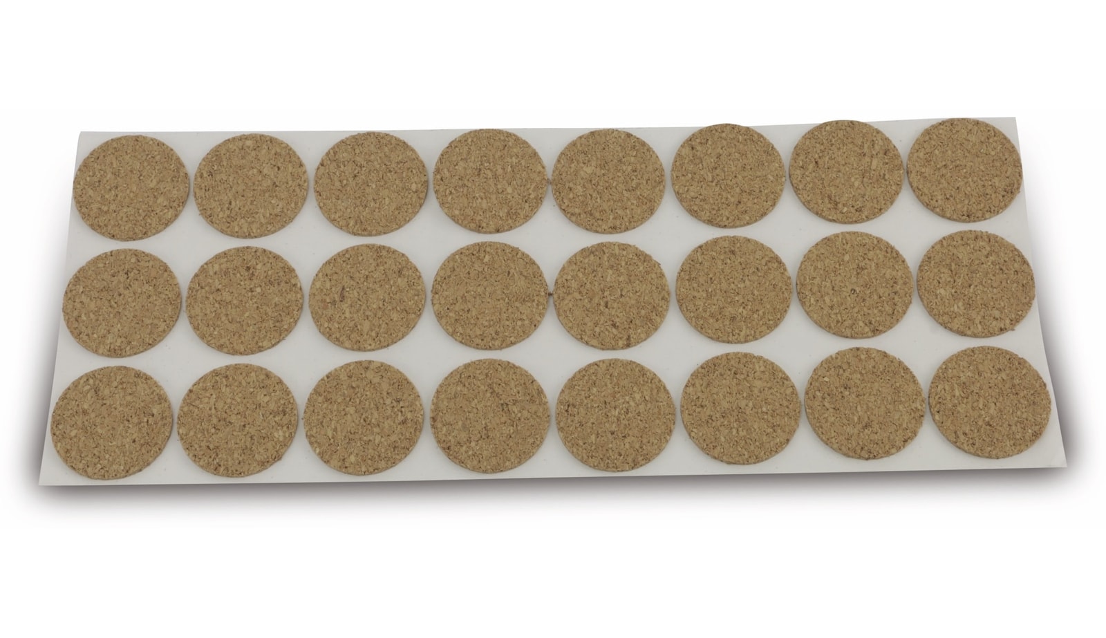 MASTERPROOF PROFESSIONAL Möbelgleiter Ø 28 mm, Kork, selbstklebend 24 Stück