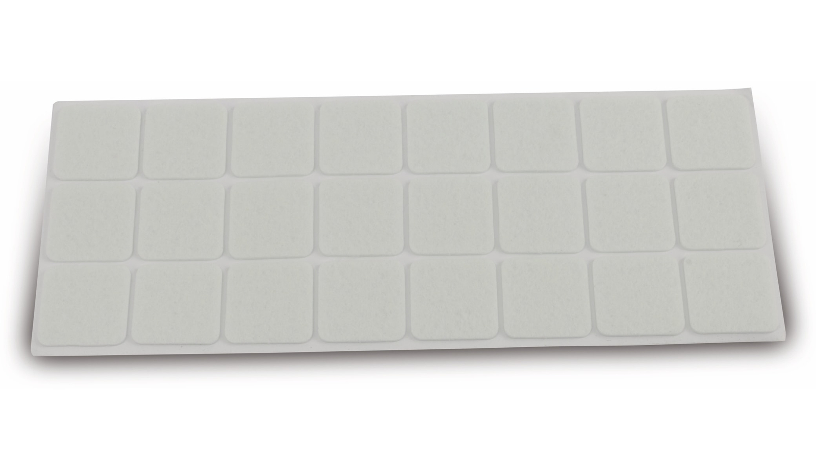 Eurotools - masterproof professional Möbelgleiter 28 x 28 mm, Filz weiß, selbstklebend 24 Stück