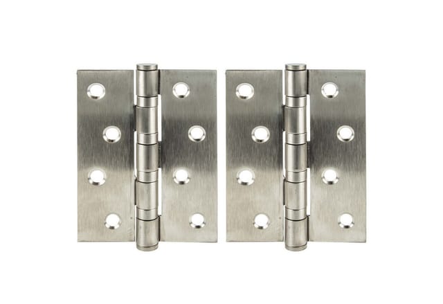 Edelstahl Scharnier Türband Beschlag 75 mm x 100 mm, 2 Stück, inkl. Schrauben - Masterproof Professional