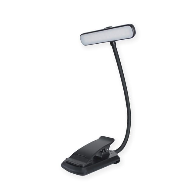 Leselampe Led Mit Klemme & Akku, Augenfreundlich - 360° Flexibler Gooseneck, Stufenlose Dimmer, 3 Farben (warmweiß/kaltweiß/gemischt), 5 Helligkeitsstufen
