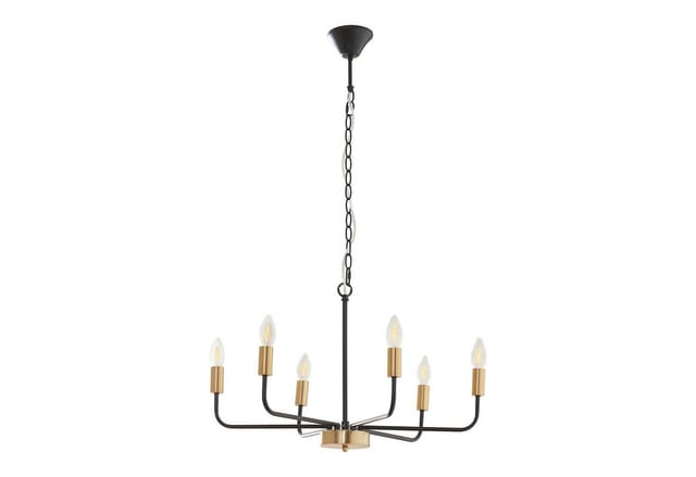 Kronleuchter Bishop Metall Schwarz/Messingfarben [ Lux.pro
