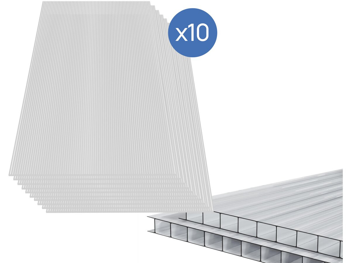 10er-set 4-mm-polycarbonatplatten "michigan", 7,9 M²