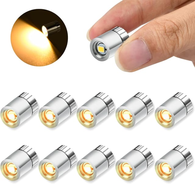 10 Stück Mini-led-leuchten, Miniatur-led-lampe Mit Batterie, Kleines Led-licht Zur Dekoration, Puppenhaus-led-lampe, Miniatur-lampe Für Den Modellbau (warmweißes Licht)
