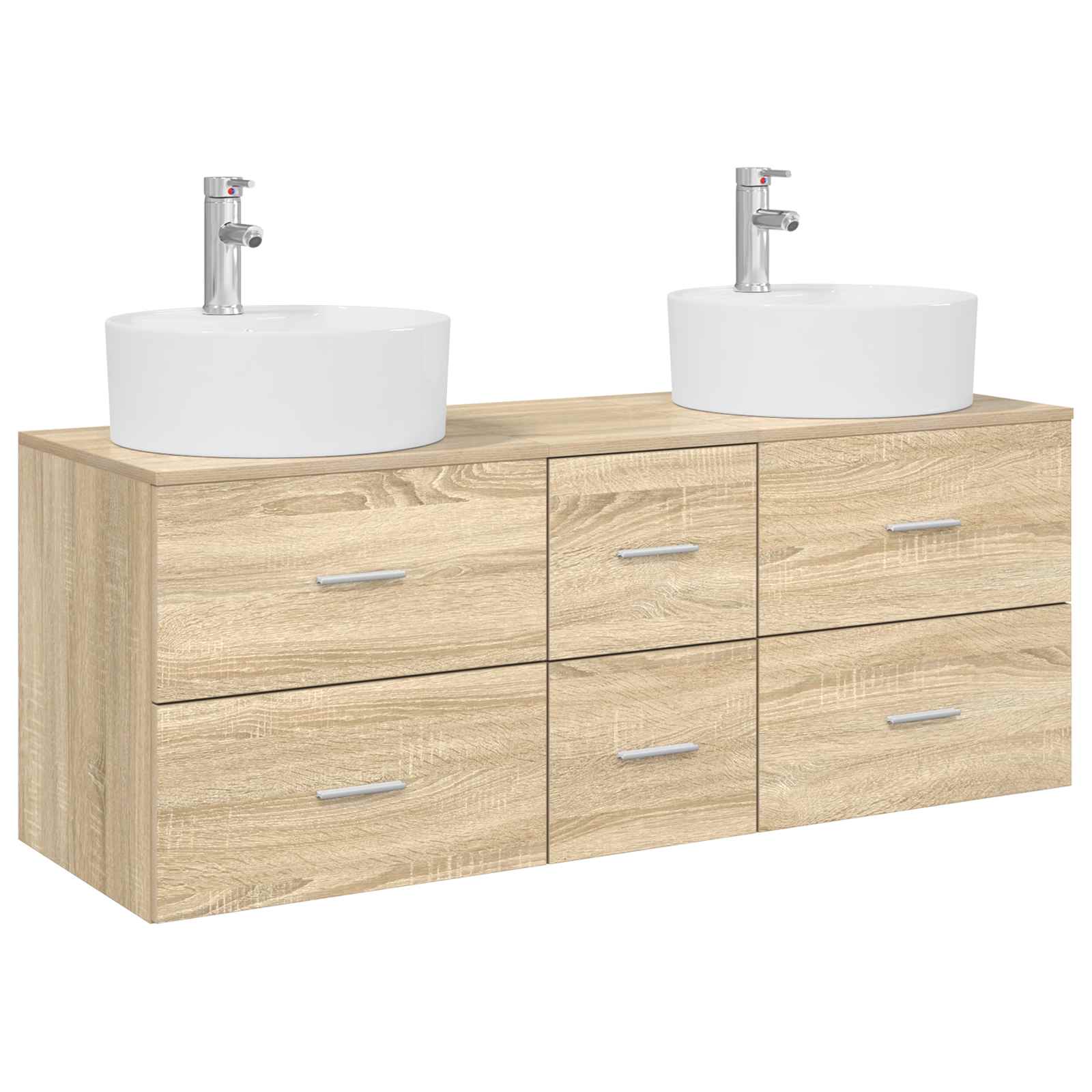 Maison Exclusive - Badezimmermöbel-set 3 Stk. Sonoma-eiche 129 X