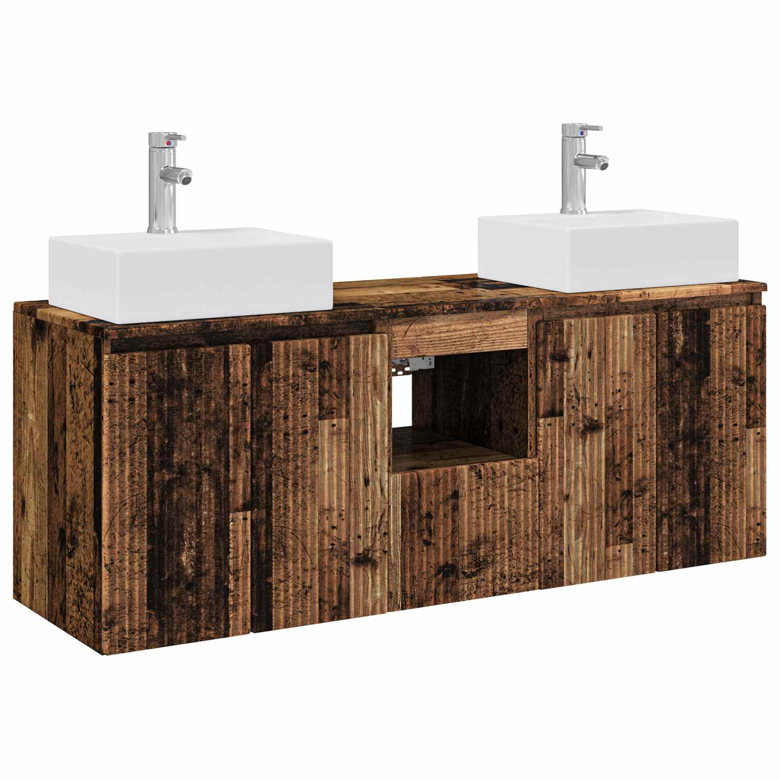 Maison Exclusive - Badezimmerschrank-set 3 Stk. Altholz 129 X 41