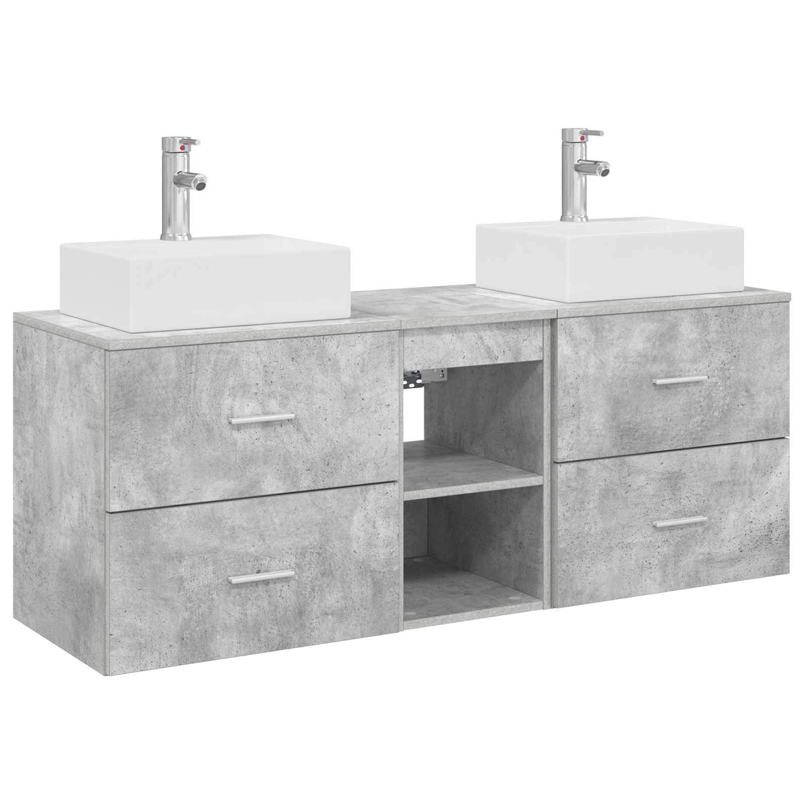 Maison Exclusive - Badezimmerschrank-set 3 Stk. Betongrau 129 X 4