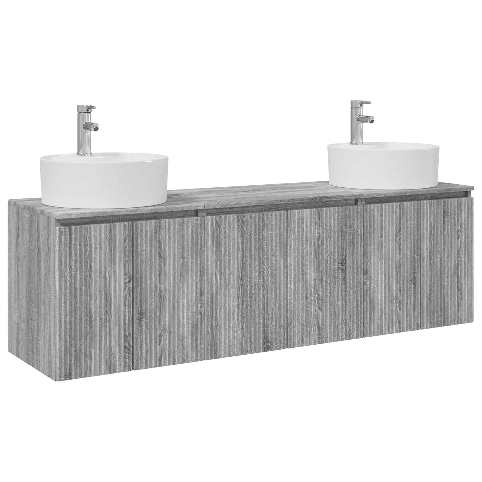 Maison Exclusive - Badezimmerschrank-set 3 Stk. Grau Sonoma 161,5