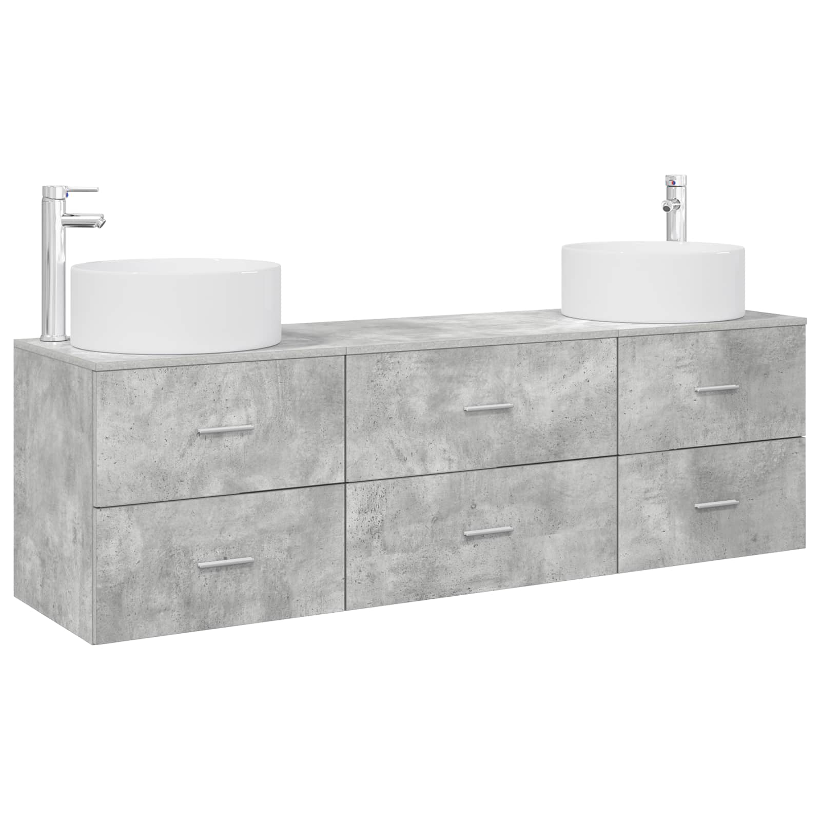 Maison Exclusive - Badezimmermöbel-set 3 Stk. Betongrau 161,5 X 4