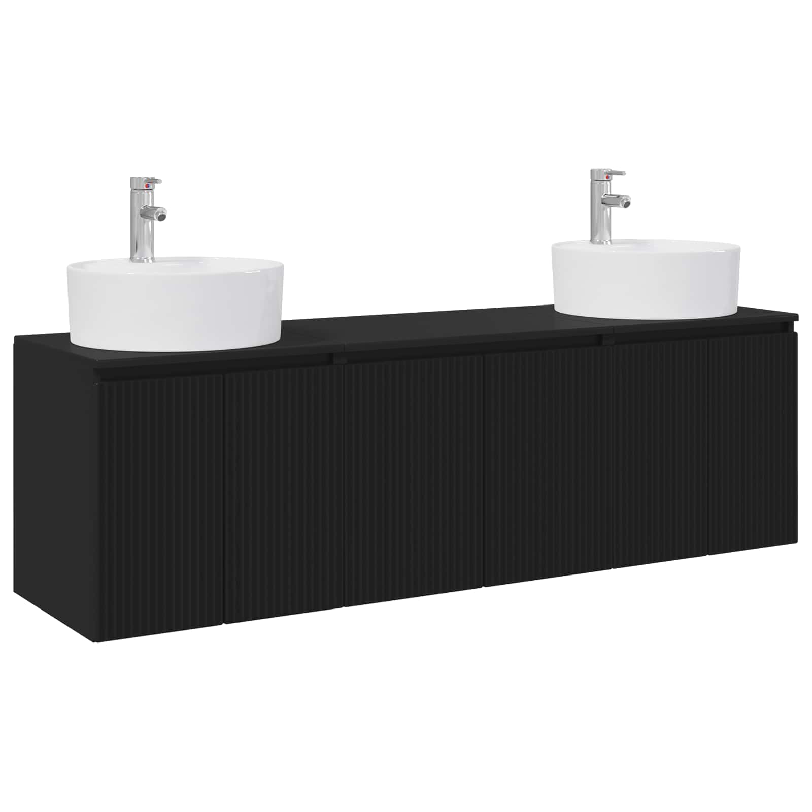 Maison Exclusive - Badezimmerschrank-set 3 Stk. Schwarz 161,5 X 4