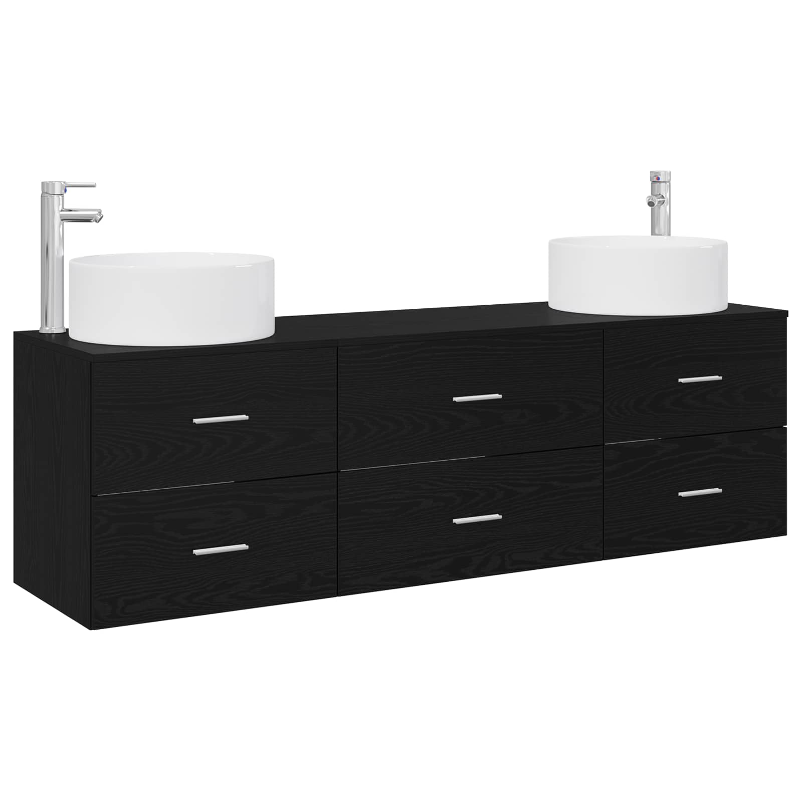 Maison Exclusive - Badezimmermöbel-set 3 Stk. Schwarz 161,5 X 44,