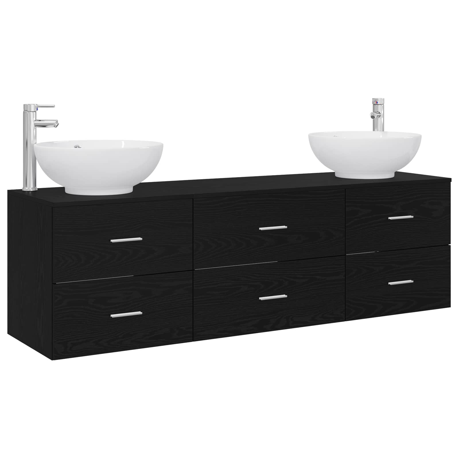 Maison Exclusive - Badezimmermöbel-set 3 Stk. Schwarz 161 X 44,5