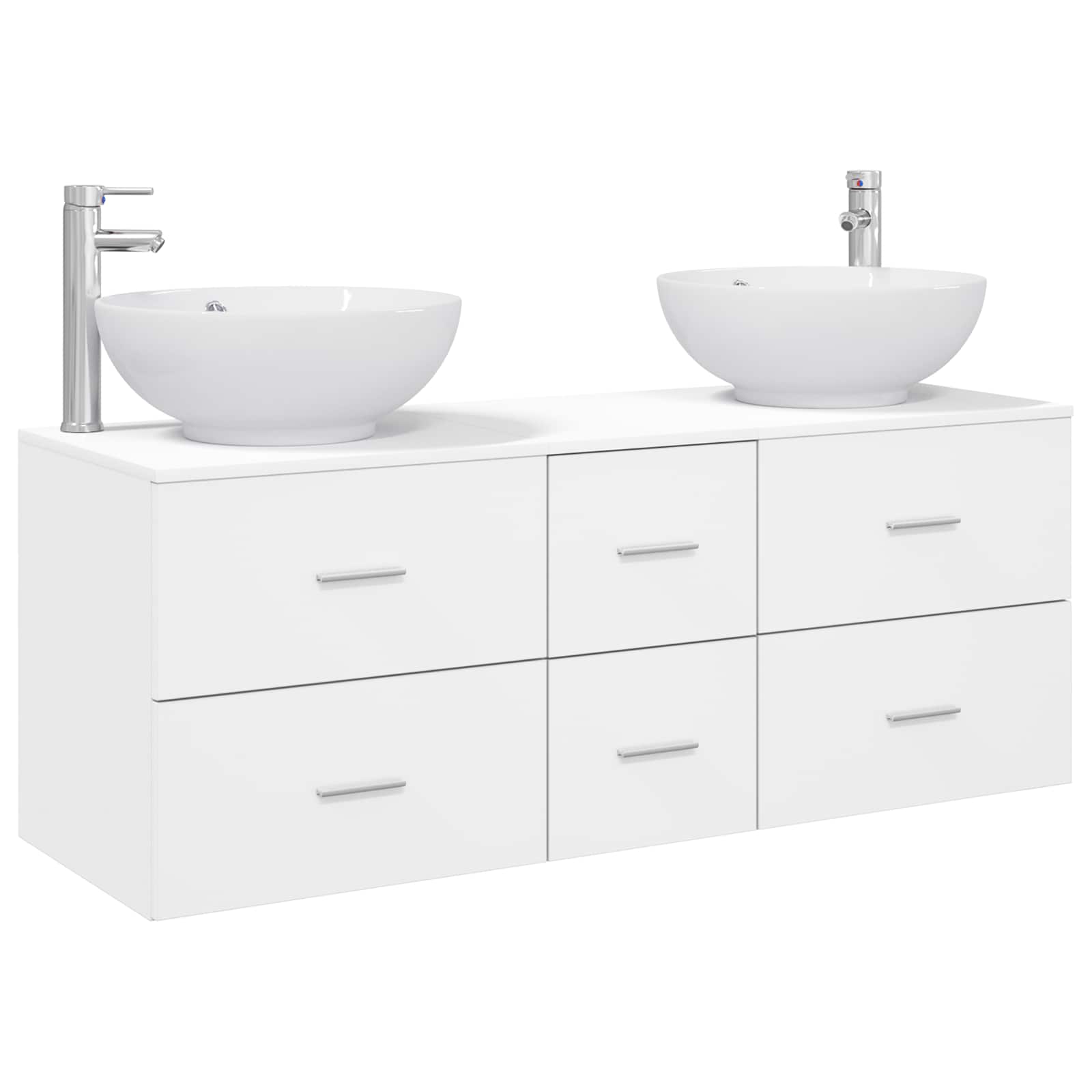 Maison Exclusive - Badezimmermöbel-set 3 Stk. Weiß 129 X 44,5 X 8