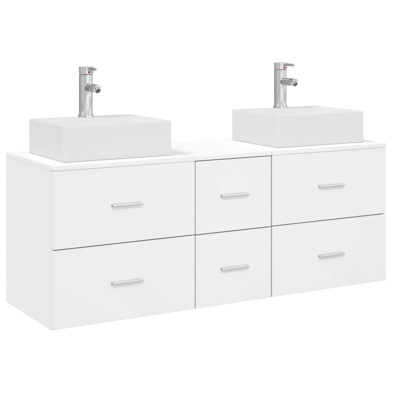 Maison Exclusive - Badezimmerschrank-set 3 Stk. Weiß 129 X 41 X 7