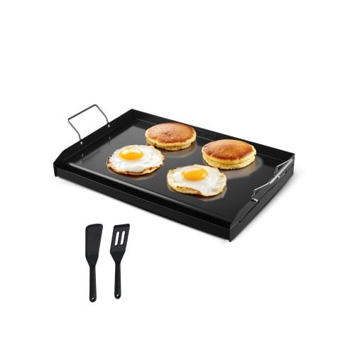 Grillplatte Grillpfanne Karbonstahl Universelle Rechteckige Platte (605 X 360 Mm) Mit Flacher Oberseite, Gasgrill-grillplatte Für Bbq-grill Teppanyaki, Tragbares Familienkochgeschirr Mit Griff