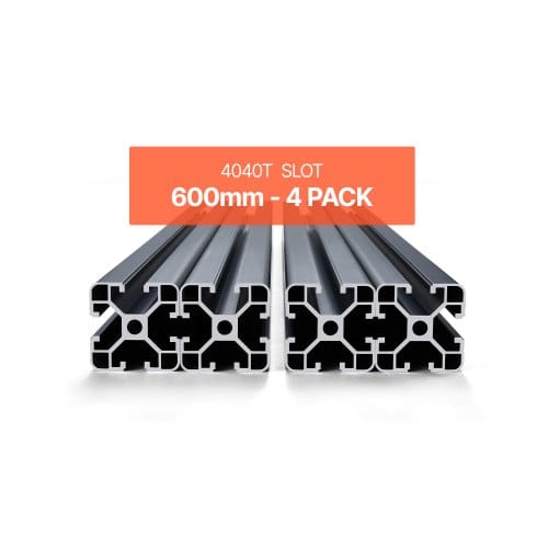 4er Set 600 Mm T-nut 4040 Aluminium-strangpressprofil, Eloxierte Linearschiene Nach Europäischem Standard, Nutenprofil Für 3d-drucker, Cnc-maschine Diy, Lasergravur, Schwarz